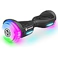 Hoverboard with Music Speaker, 6.5" LED Wheels Lights Self Balancing Scooter, Max 5/6 Miles Range & 6.2mph Powered by Dual 200W/250W Motor, UL2272 Certified, Hover Board Present for Kids