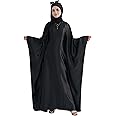 khalat Abaya Muslim Dress Women Satin Prayer Dress Batwing Long Sleeve Middle East Arabian Robe with Hijab