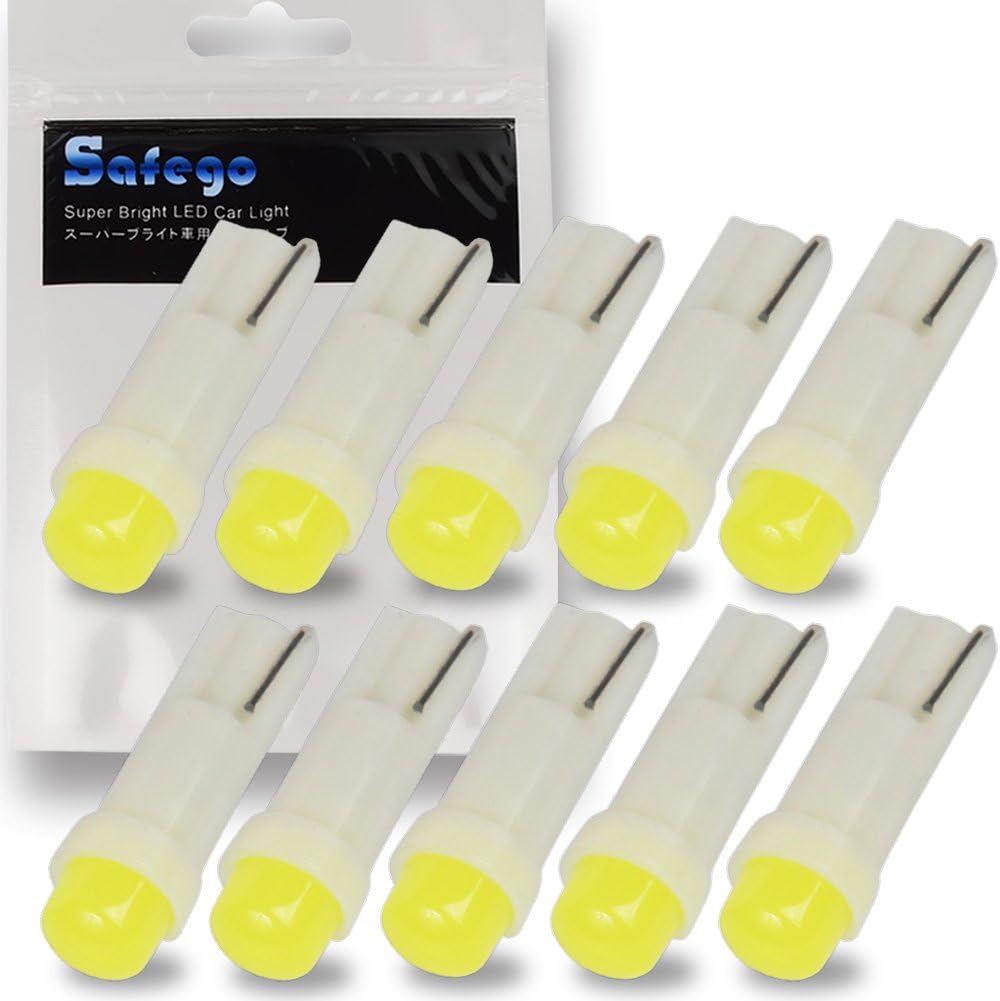 Amazon Com T5 7473 Led Bulb Safego Wedge 6000k 20lm White 1smd