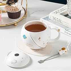 HwaGui - Cute Astronaut Mug With Lid And