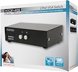 KÖNIG 2 Port VGA Switch Box 3x HD15 Female for 1 Monitor 2 Computers or vice view 3