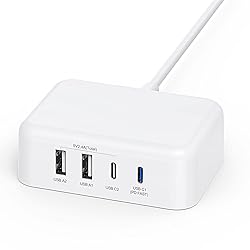 USB C Charger Block, 45W 4 Port USB C Fast Charging