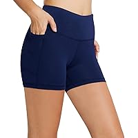 BALEAF Women's 8" /5" /2" High Waist Workout Biker Yoga Running Compression Exercise Shorts Side Pockets (Regular/Plus…