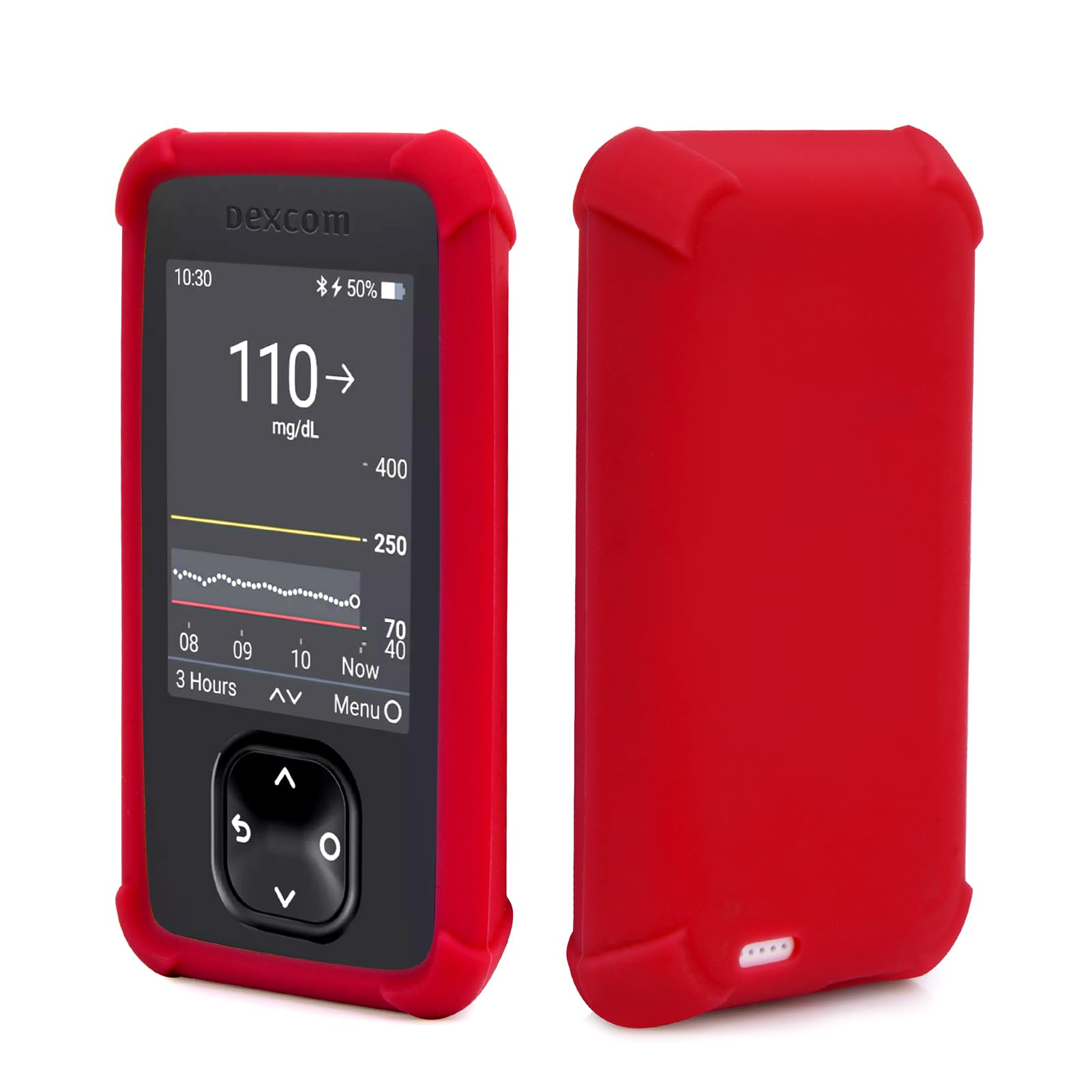 YOUSHARES Silicone Case for Dexcom G7 Receiver - Anti-Drop G7 Receiver Cover, Shockproof, Anti-Slip Dexcom G7 Silicone Case (Red)