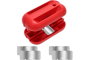 Solaradgy Four-blade Replaceable Edge Banding Trimmer, ABS Hand-friendly Design Edge Band Trimmer Manual Banding and Remove Burrs with High Carbon Steel Blades, Red