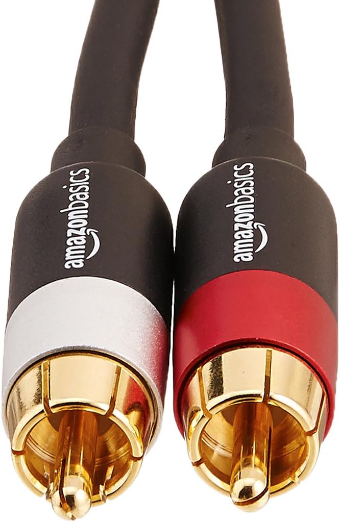 Basics 2-Male to 2-Male RCA Audio Stereo Subwoofer Cable - 15 Feet: Electronics