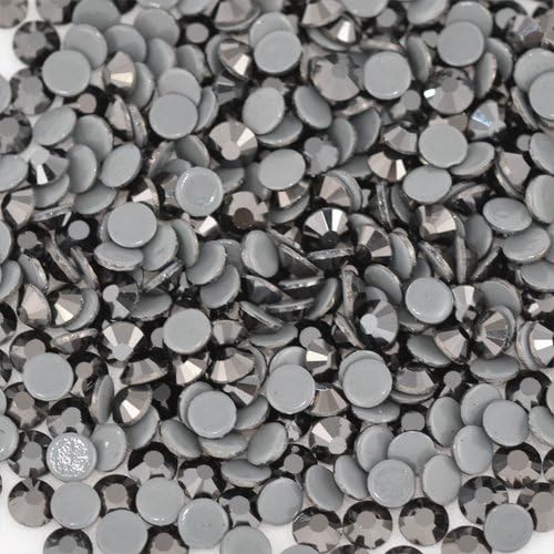 Premium PELLOSA Machine Cut Rhinestone Hot Fix SS-20(4.6mm-4.8mm) Jet Hematite 5 Gross