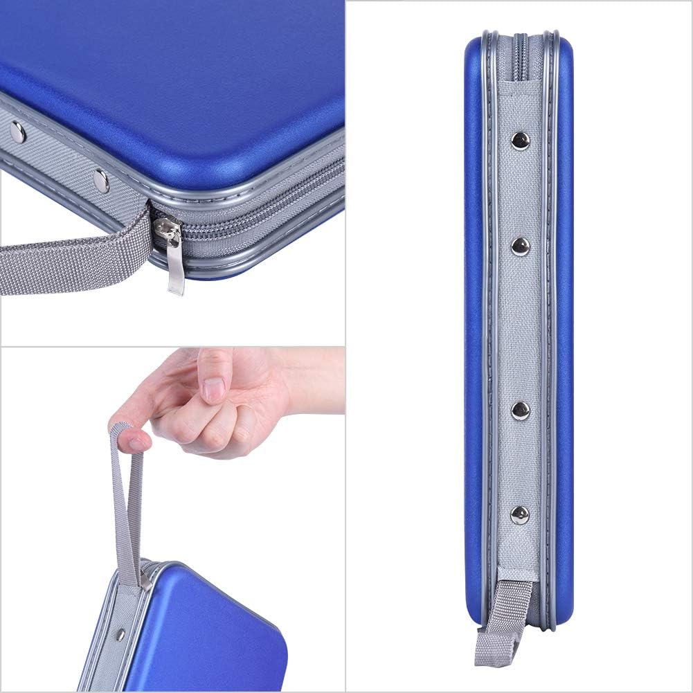 alavisxf xx CD Holder, 72 Capacity CD/DVD Case Holder Portable Wallet Storage Organizer Hard Plastic Protective Storage Holder for Car Travel(72 Capacity, Blue 72): Electronics