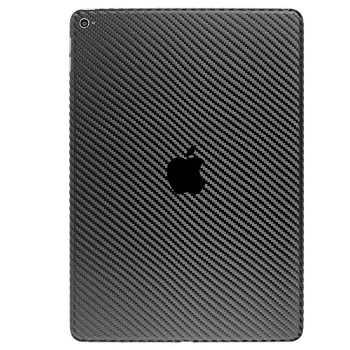 ArmorSuit - iPad 2017 LTE 4G Screen Protector + Black Carbon Fiber Skin Back Protector MilitaryShield w/ Lifetime Replacements - Front Anti-Bubble Ultra HD Shield