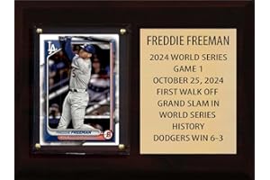 FRESHD CARDS Freddie Freeman Game 1 Grand Slam Dodgers 2024 Bowman 6x8 Baseball Card Plaque