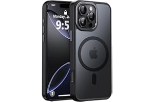 Newfuture Designed for iPhone 16 Pro Case with Magnetic [13 FT Military Drop Protection] [Compatible with Magsafe] Slim Translucent Matte Shockproof with Anti-Fingerprint Phone Case,Black