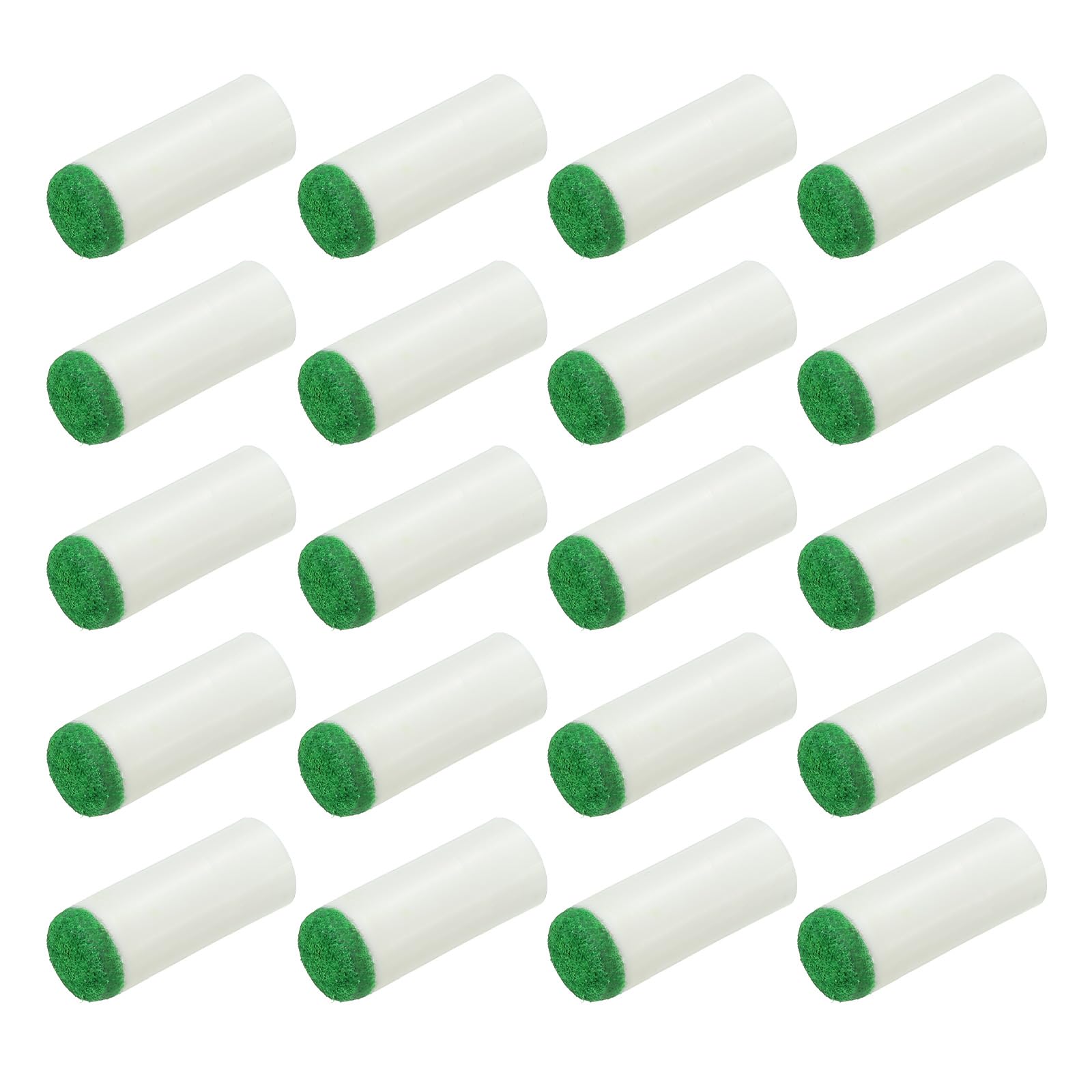PATIKIL 10mm Pool Cue Tips, 50Pcs Slip-On Billiard Cue Stick Tips Replacement for Pool Cues and Snooker, White Green
