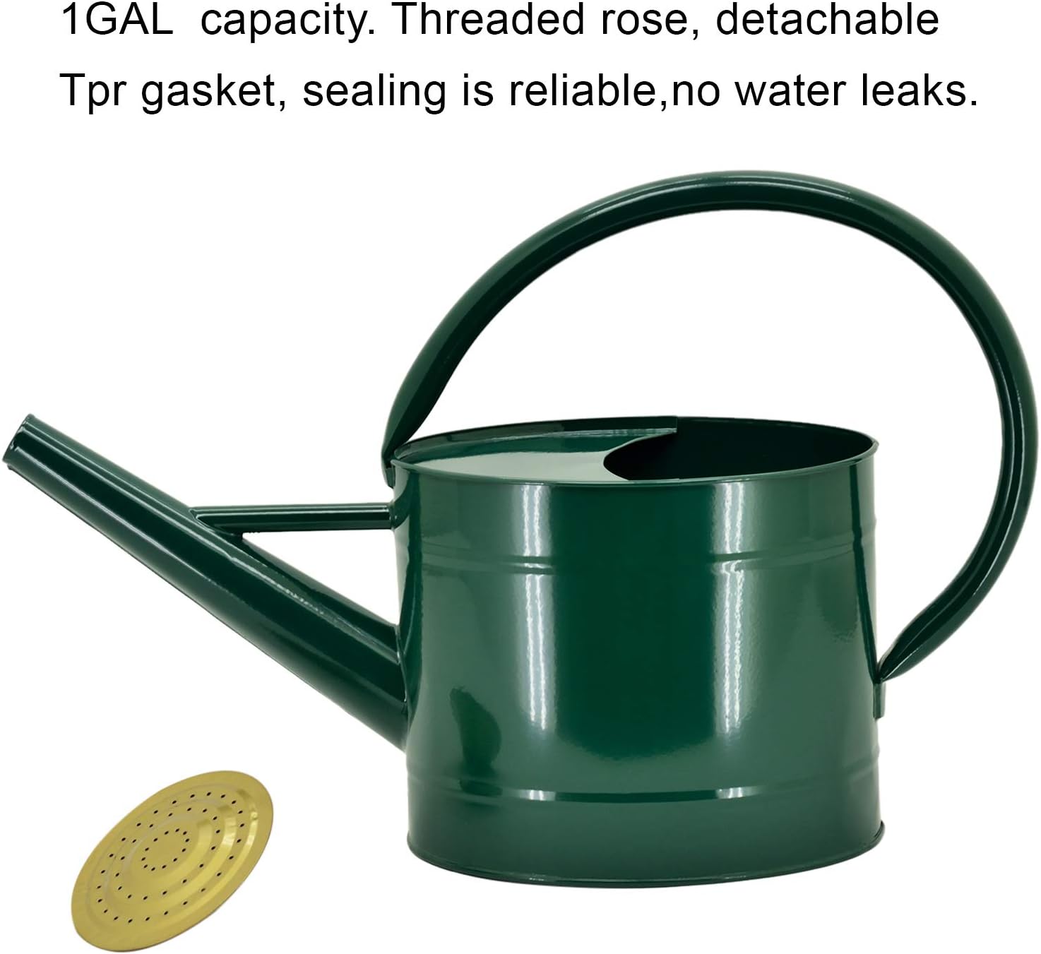HORTICAN Galvanized Watering Can Modern Style Watering Pot with Handle and Rosehead for Outdoor and Indoor House Plants (1.3 gal/Green) : Garden & Outdoor