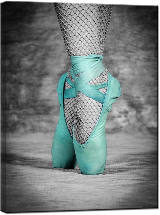 teal ballet shoes