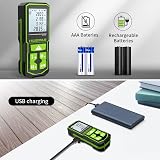 Huepar S120 Laser Distance Meter 120m 400Ft Digital Measure Red Beam Angle Level view 2
