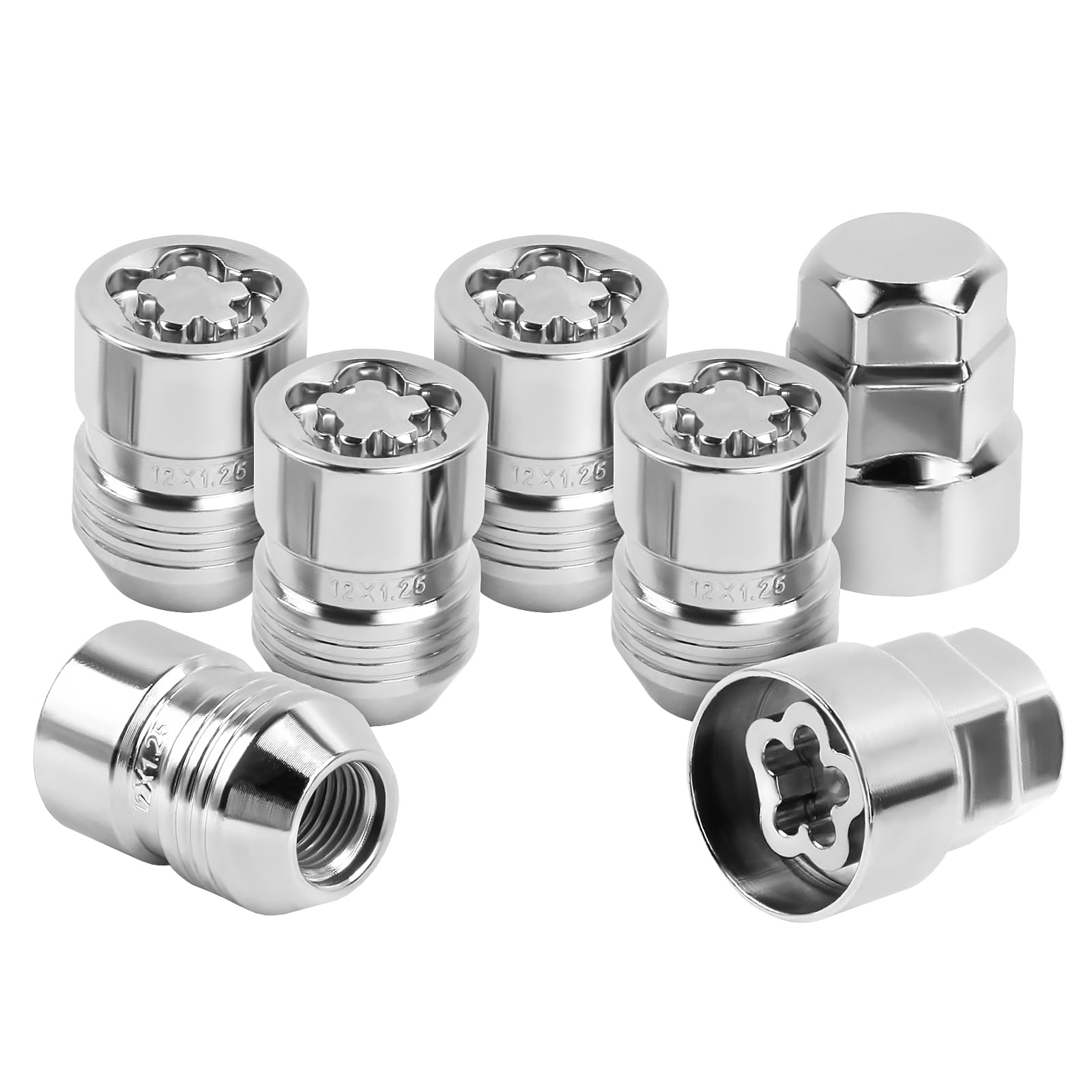 Photo 1 of **INCOMPLETE SET** Locking Lug Nuts,M12×1.25 Wheel Locks, 5 Locks and 2 Key Wheel Locks Lug Nuts for Q70, Q50, G37, 370Z, 350Z, Altima, Sentra/WRX, Outback, Legacy, BRZ