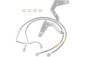 Racewill 2PCS Front Brake Lines 89710, Extended Stainless Steel Brake Line Compatible with 2008-2015 Ford F250/F350 Super Duty 4-6" Suspension Lift