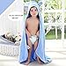 Baby Hooded Toddler Towel with Bear Ear- Soft and Thick 100% Cotton Bath Set for Kids Girls Boys Infant and Toddler, Good Choice (Blue)