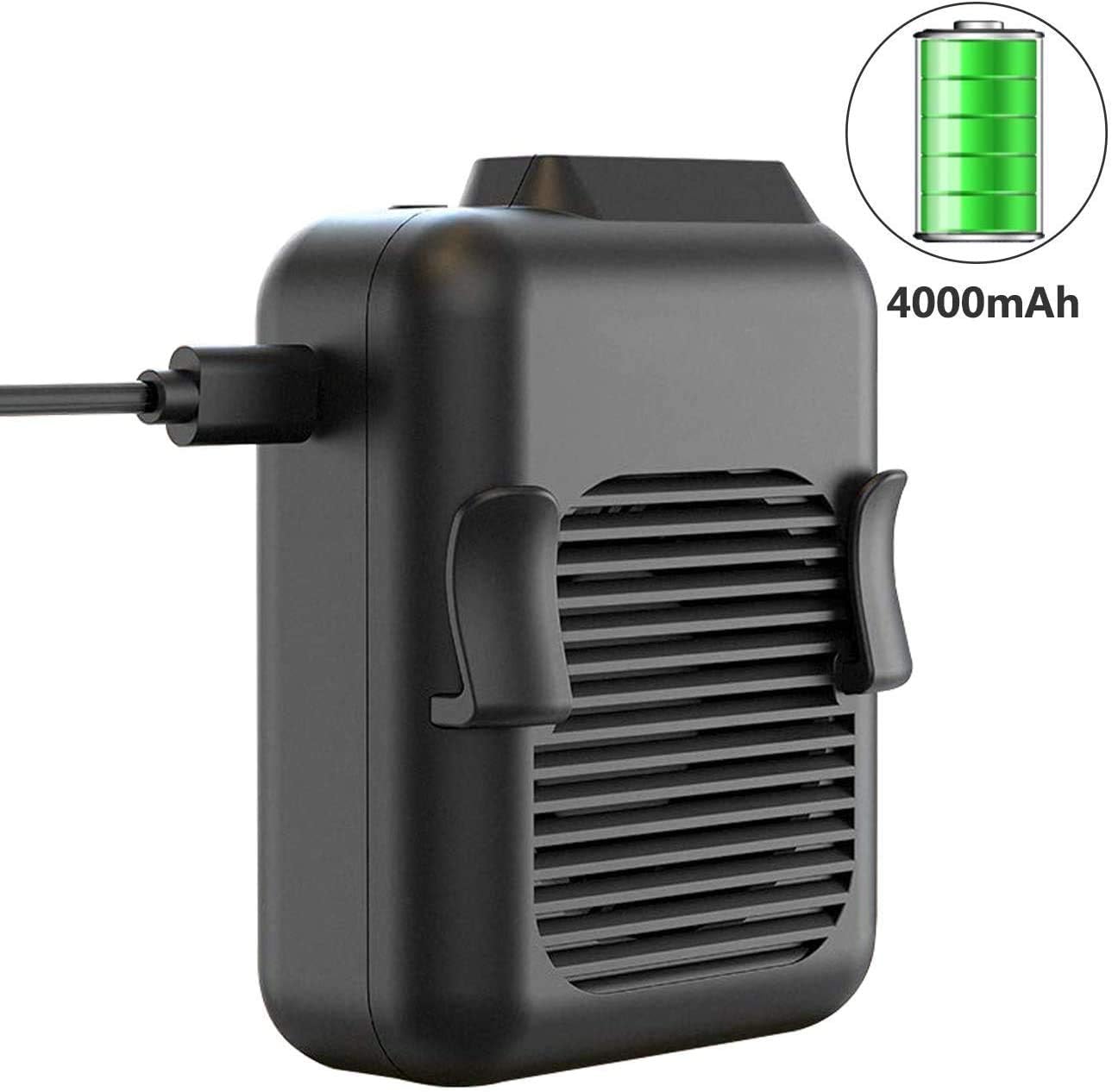 Outdoor Portable Waist Fans, Belt Hands-Free USB Fan, Necklace Hanging Fan for Camping/Fishing/Cycling/Travel/Working - 3 Speeds 5000 RPM Strong Cooling