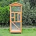 PawHut 65″ Large Wooden Vertical Outdoor Aviary Flight House Bird Cage With 2 Doorsthumb 4