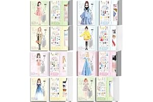 YILIA Magnetic Princess Dress Up Paper Doll, 2025 New Paper Dolls Magnetic Dress Up Dolls for Girls Ages 4-7, Pretend Play Toys Magnet People Clothes Game for Girls Imagine Set Birthday Gift (MIX 8 Set)