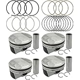 UINIEBOOM 4Pcs STD Engine Piston &amp; Ring Kit, 23041-2E800 23040-2E601 Replacement Piston &amp; Piston Rings Compatible with Hyundai Kona Veloster Elantra/with Kia 2.0L 2017-2019