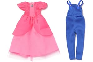 NEVGVUP Peach Costume Christmas Elf Accessories for Elf Doll Clothes Included Dress and Braces