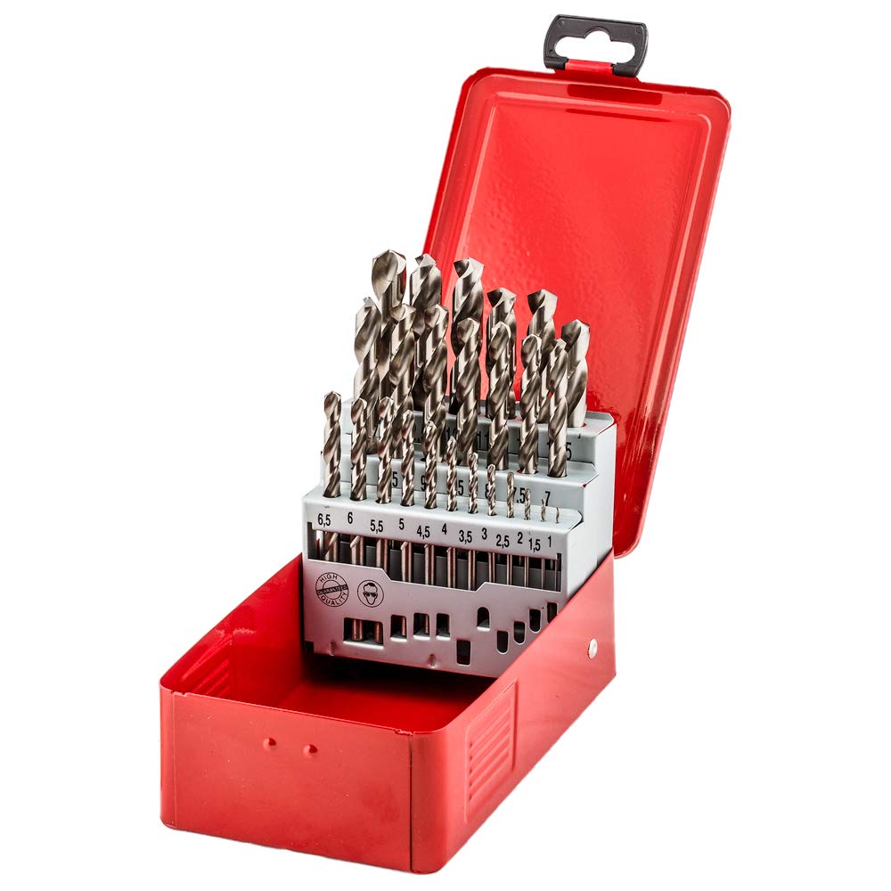 fischer Metal Drill Bit Set, 1-13 mm, 25-Piece, HSS Steel, Spiral Drill Bits for Metal & Non-ferrous Metal