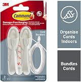 Command Cord Bundlers White 2 Pack Damage Free Hanging Organization Strips view 2