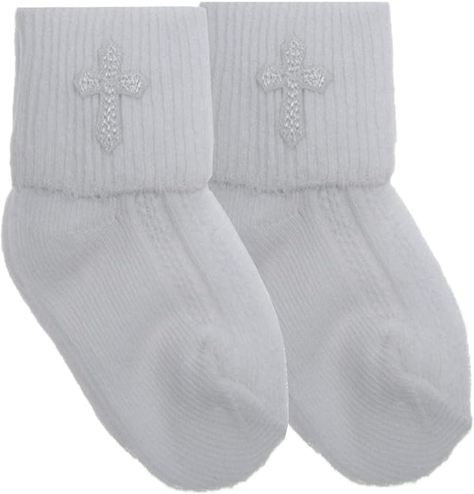 Baby Christening Socks Baby Girls, Baby Boys, Cotton Blend, Special