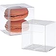 Juvale 100-Pack Clear Gift Boxes - 2x2x2 In Square Plastic Transparent Favor Boxes for Wedding, Baby Shower, Birthday Party