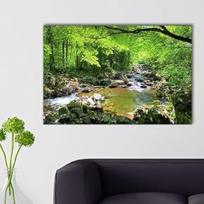 Forest Stream Reserve in Autumn - Canvas Art Wall Art - 12"x18"