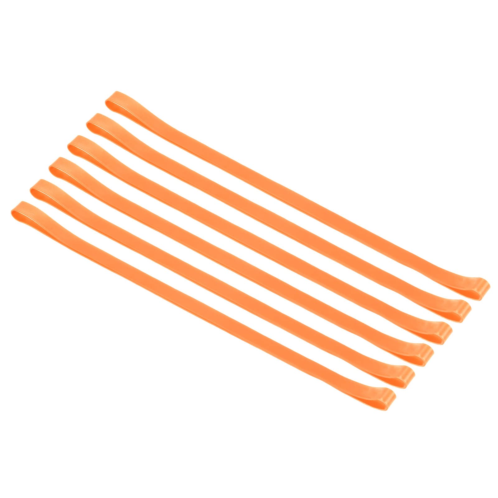 PATIKIL Towel Bands, 6 Pack Elastic Elastic Beach Chair Towel Clips Windproof Towel Holder Silicone Rubber Bands Straps for Beach Pool Cruise Chairs, Orange