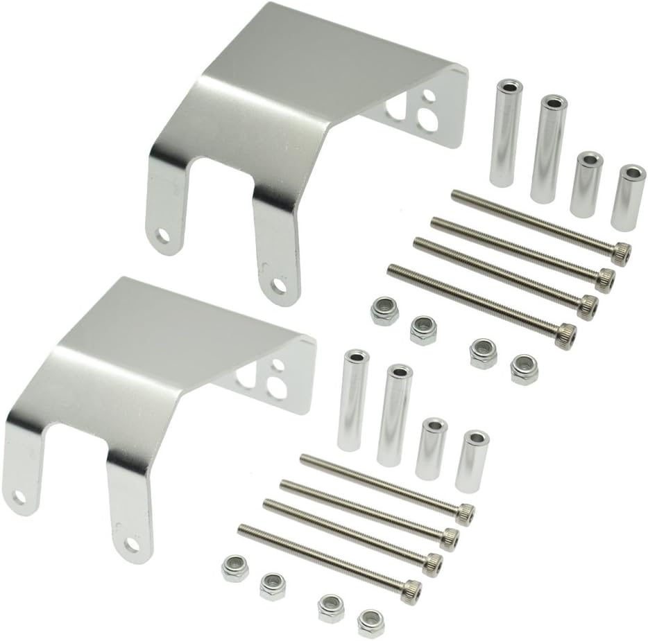 2PCS Aluminum ally Skid Plates for Axial SCX10 1:10 RC Car Crawler Axle