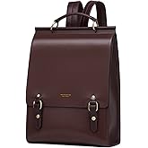Cnoles Leather Backpack Purse For Women Fashion Ladies Vintage Bags Casual College Travel Backpacks Large bag Brown