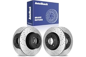 AUTO SHACK AutoShack Front & Rear Drilled & Slotted Brake Rotors Replacement for 2012-2018 Ford F-150 2.7L 3.0L 3.3L 3.5L 3.7L 5.0L 6.2L V6 V8 4WD AWD RWD E-Coated 4-PC Set ShadowGuard