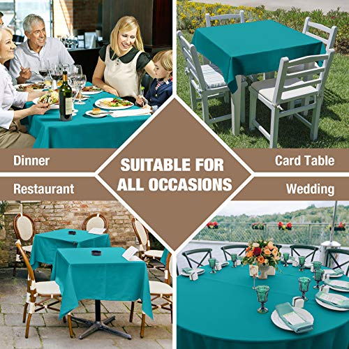 VEEYOO Rectangle Tablecloth - 90 x 156 Inch Polyester Table Cloth for 8 Foot Table - Soft Washable Oblong Caribbean Table Cloths for Wedding, Parties, Restaurant, Dinner, Buffet Table and More