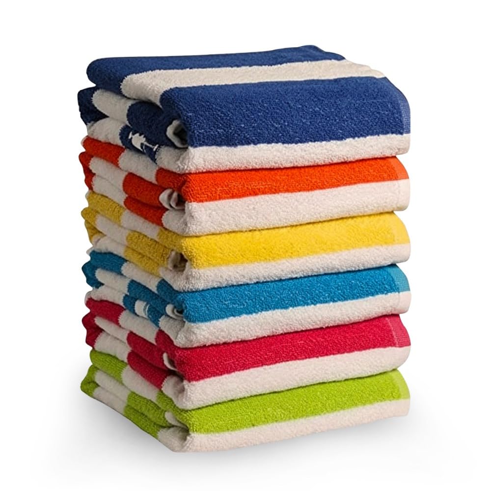 Budget Pick: QUBA LINEN 6 Pack Cotton Beach Towels