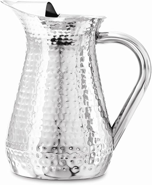 48 oz Hammered Stainless Steel Water Pitcher Amazon.co.uk Jewellery