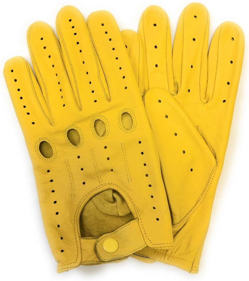 Men Sheep Leather Driving Gloves For Driving Riding Trucking Automobolist Costume Fashion