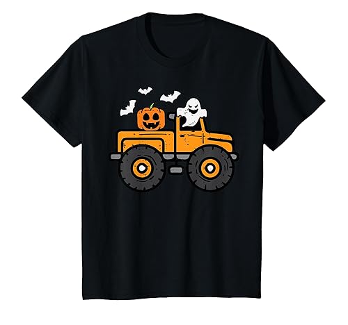 Monster Truck Ghost Pumpkin Halloween Costume Toddler Boys T-Shirt in Oman  Whizz T-Shirts