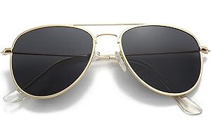 Breaksun Kids Polarized Aviator Sunglasses for Girls Boys Age 3-10, Teens Juniors Classic Aviator Sunglasses 50MM