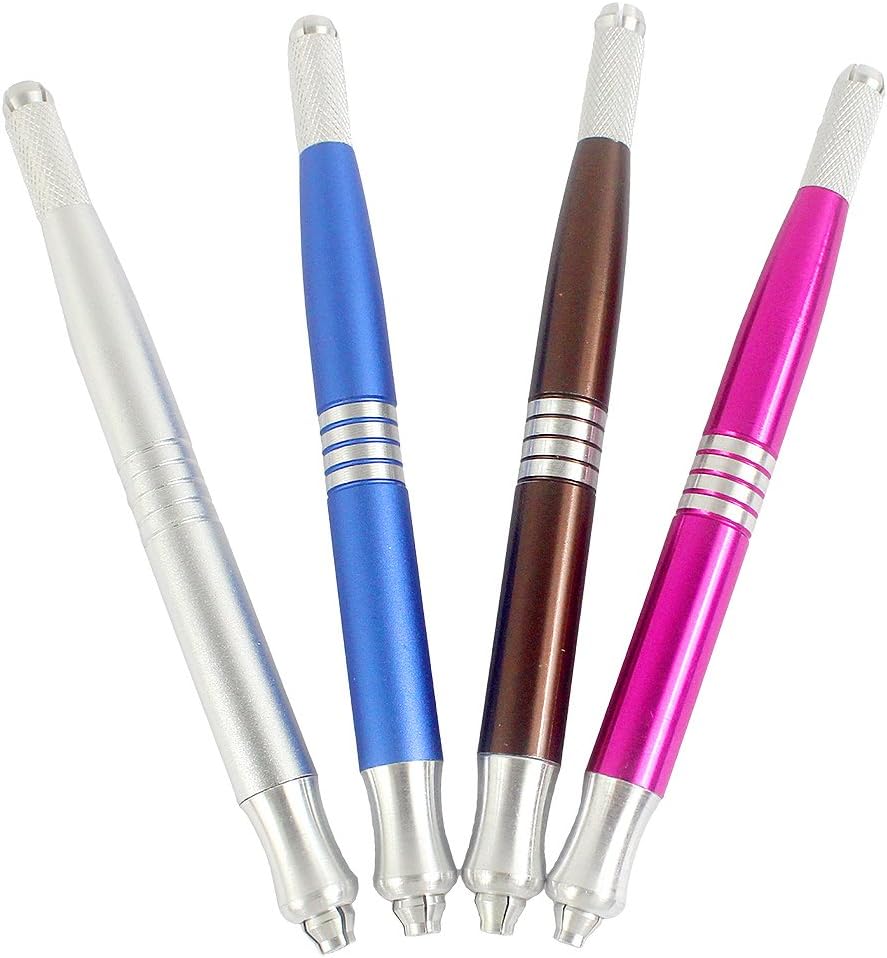 Xiaoyu 3D Double Head Eyebrow Manual Microblading Tattoo Pen Permanent Makeup Manual Tool - Blue - Image 5