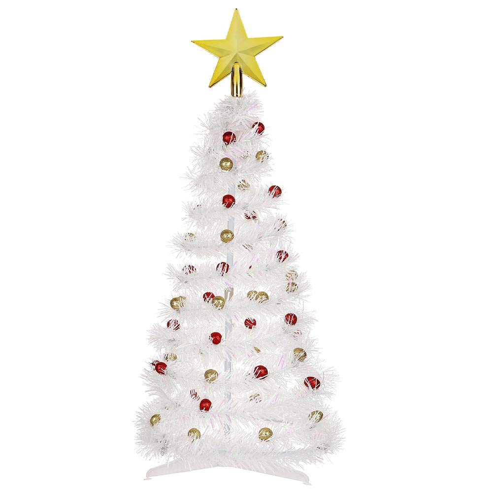 Buy Balai 2 Foot Tabletop Artifical Christmas Tree White Tinsel Tree Decor With Fiber Optics Online At Low Prices In India Amazon In 2 Foot White Christmas Tree