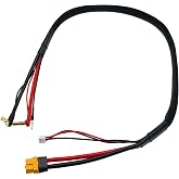 RC 2S XT60 Lipo Battery Charging/Balance Cable Leads with 4mm/5mm Bullet Connector(600MM)