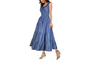 OSTOO Women's 2024 Summer Boho Floral Print Tiered Casual Flowy Long Maxi Dress