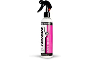 Torque Detail Plastic & Trim Restorer Spray - Restores, Shines & Protects Plastic, Vinyl & Rubber Surfaces With Molecular Restoration - Apply in Minutes, Lasts At Least 6 Months (8 fl. oz)