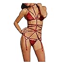 Dreamgirl Damen BH-Set mit Strumpfhalter