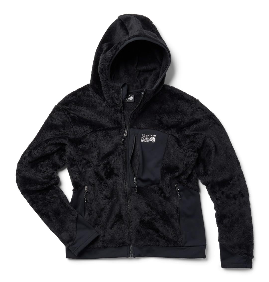 Mountain Hardwear Women’s Polartec High Loft Hoody, Black, Large