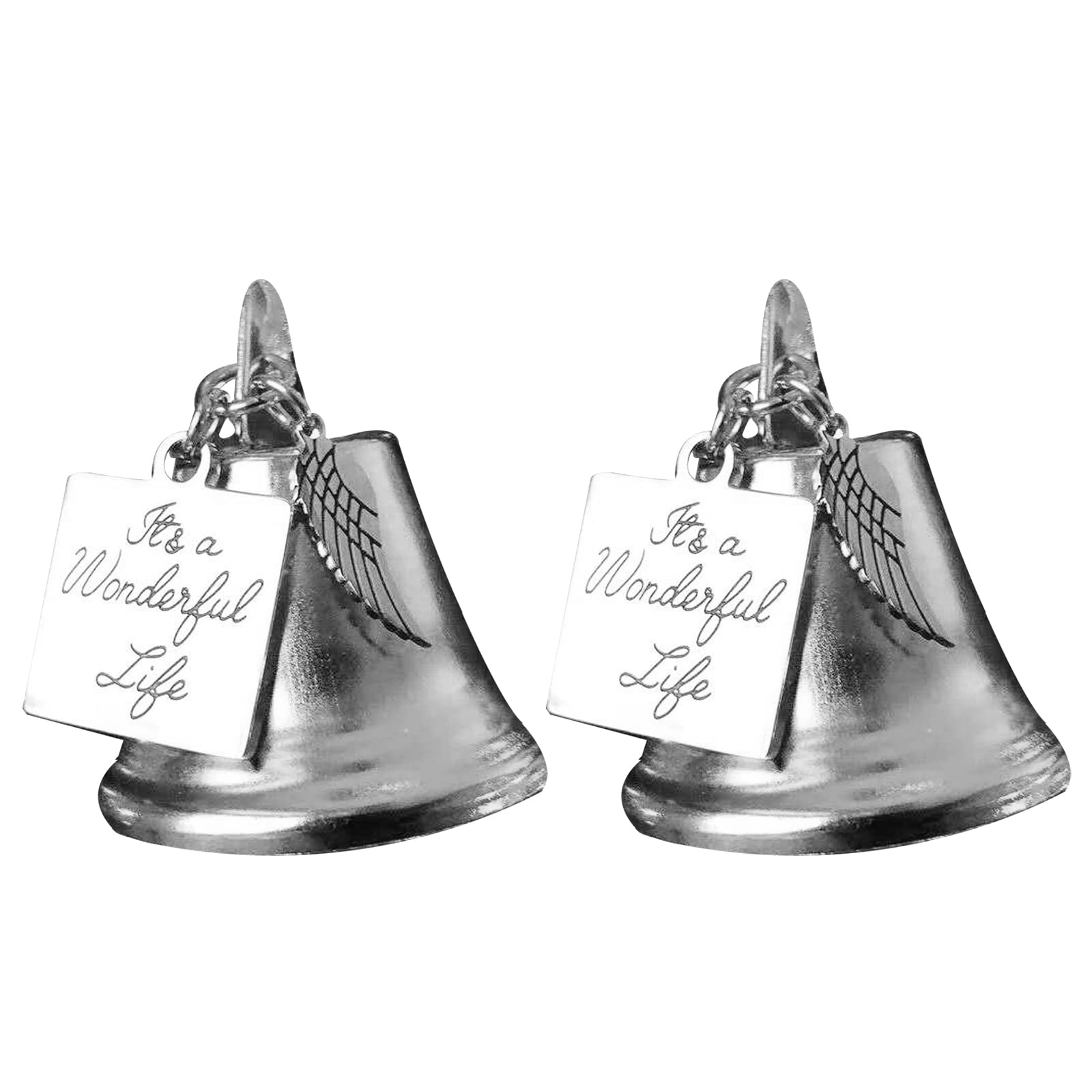 2 Pcs It's A Wonderful Life Ornaments Memorial Angel Wing Ornaments Tree Hanging Decors for Home Decor Pendant Tree Decorations